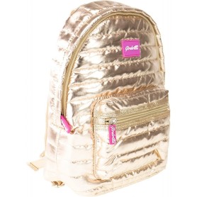 ZAINO SCUOLA PUFFER GIRABRILLA PIUMINO DORATO NICE 19037 19039
