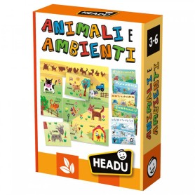 ANIMALI E AMBIENTI GIOCO EDUCATIVO HEADU IT51388 (ITA)